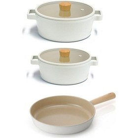 Resim Neoflam Fika Döküm Alüminyum 5 Parça Tencere Seti 