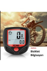 Resim TechTic Dijital Bisiklet Hız Mesafe Ölçer Su Geçirmez Yol Bilgisayarı 