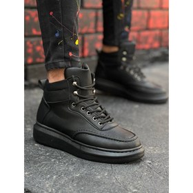 Resim Boa Boa Kb-0994 Siyah Cilt Siyah Yüksek Taban Erkek Bilek Bot 