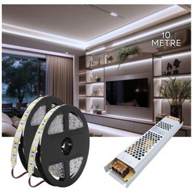 Resim 10 Metre Beyaz Led Işık Gizli Tavan Işık Bandı Aydınlatma Ev Oda Salon Tv Ünitesi Mutfak Sb-6555 