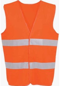 Resim Turuncu Reflektörlü Motosiklet Scooter Ikaz Yeleği 