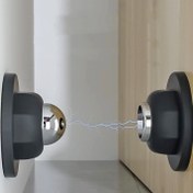 Resim 1 adet Güçlü Manyetik Silikon Kapı Durdurucu - Matkap Gerektirmez, Kolay Kurulum, Çarpışma Önleyici, Sessiz & Dayanıklı Siyah, Beyaz, Şeffaf ve Cilalı Metal Kaplama ile Ev & Ofis İçin 