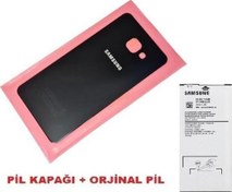 Resim Samsung Galaxy A5 2016 (A510) Arka Kapak Batarya Kapağı + PİL (CAM) SİYAH Tkgz