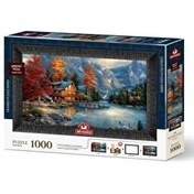 Resim Nehir Üzerinde Kış Gölgesi Çerçeveli Puzzle 1000 Parça 