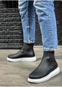 Resim Byshoes Knack Yüksek Taban Ayakkabı 111 Siyah (Beyaz Taban) 
