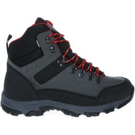Resim Vaneda 1156 Bağcıklı Su Geçirmez Erkek Gri Deri - Nubuk Outdoor Dizaltı Kar Botu 