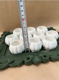 Resim Dekoratif 10 Lu Alçı Mini Kabak Ürün Miniktir Lokumluktur Lütfen Ölçülere Dikkat Ediniz. 