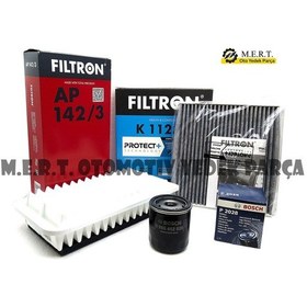 Resim Toyota Corolla Uyumlu 1.6 Benzinli Filtre Bakım Seti (2002-2006) Vvt-I 