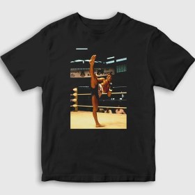 Resim Presmono Unisex Çocuk Siyah Kickboxer Film Jean Claude Van Damme T-Shirt 