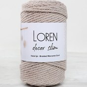 Resim Loren Decor Slim 3 Büküm Makrome İpi Bej - L049 