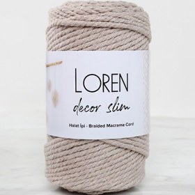 Resim Loren Decor Slim 3 Büküm Makrome İpi Bej - L049 