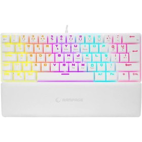 Resim Rampage Ally K11 Beyaz TKL Red Switch Kablolu Mekanik Oyuncu Klavyesi 