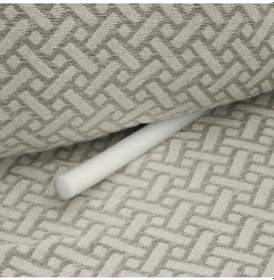 Resim Streç Lastikli Yıkanabilir Tuğla Desen Jakarlı Tekli Koltuk Örtüsü Berjer Koltuk Kılıfı Krem 