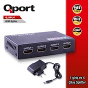 Resim QPORT Q-SPL4 Q-SPL4 FULL HD 1 GİRİŞ 4ÇIKIŞLI HDMI SPLITTER (SİNYAL ÇOĞALTICI) 