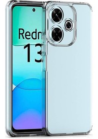 Resim Redmi 13 4g Kılıf Hptk Süper Silikon Kapak - Şeffaf Şeffaf 