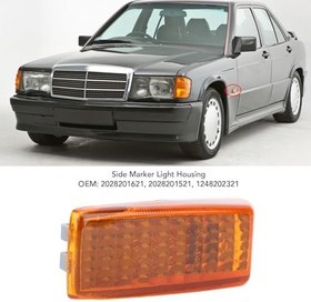 Resim Yan İşaretçi Işık Muhafazası Yan Gösterge Lambası Kapak Yan TekrarlayıCı Işık Lens Değiştirme C E S SL Sınıfı W124 W140 R129 (YELLOW) 
