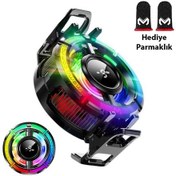 Resim Memo Cx15 İos Android Soğutucu 15w Manyetik + Arka Klips 2'si 1 Arada Yarı İletken Soğutma Fanı Radyatörü 