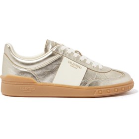 Resim Valentino Garavani Metalik Deri Spor Ayakkabılar 