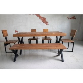 Resim Deryawood Deryawood Masif Ağaç Yemek Masası 220*85 Cm 