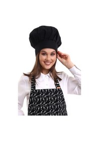 Resim Siyah Aşçı Mantar Şapka - Unisex-Standart-Tek Parça 
