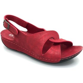Resim Aryan 54-460 Kadın Ortapedic Sandalet Kırmızı 