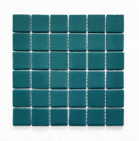 Resim MozaiKristaL Yaşam Alanlarının Tüm Yüzeyleri Için 50x50 Mm Turkuaz Cam Mozaik. ( 1 Koli = 1 M2 Fiyatıdır ) 