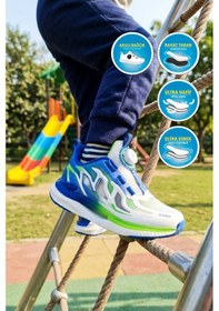 Resim Cool Saks Geniş Kalıp Fileli Hafif Esnek Erkek Çocuk Spor Ayakkabı Zeo F Saks Mavi 
