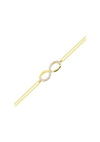 Resim Altın Zincir Sonsuzluk Bileklik 14K Gold 17 Cm Taşlı 1,60 Gr Sarı Altın 