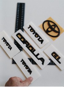 Resim Efsane Kasa Uyumlu Toyota-corolla-gl Piano Black Bagaj-çamurluk Ve Arması Seti 6'lı 3m 3d Abs 