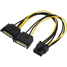 Resim AoGo 8 Pin 2x Sata 15 Pin SATA Güç Kablosu 