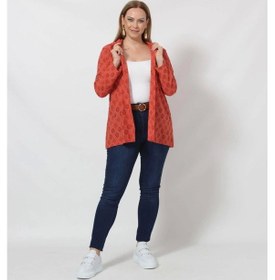 Resim Moda Berray B029t Kapüşonlu Delikli Mevsimlik Ceket Tarçın Karışık Çok Renkli 