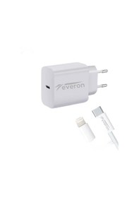 Resim Everon CH-EVR-002 iPhone Apple Uyumlu iPad 25 W Type-C To Lightning Hızlı Şarj Cihazı 
