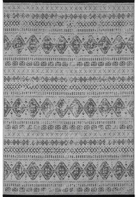 Resim Gaia Gri Halı Yıkanabilir Kaymaz Taban Şönil Kilim Dokuma Pamuk Taban Kilim 10338 Gri 