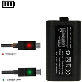 Resim Xbox One S-X Gamepad Batarya Şarj Kablosu Set 1400 Mah. 
