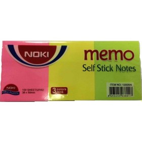 Resim Noki Memo 12005N Yapışkanlı Not Kağıdı 40 X 50 Mm 100 Yaprak X 3 