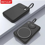Resim 10000 Mah Manyetik Kablosuz Güç Bankası Taşınabilir Usb C Kablosu İos Uyumlu Watch 10000mah Black 10000mah Siyah 