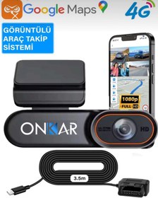 Resim Onkar Bilişim 4k Görüntü Sim Kartlı Gps Uydudan Takipli Canlı Izlemeli Araç Kamerası Obd Iı Soket Girişli 