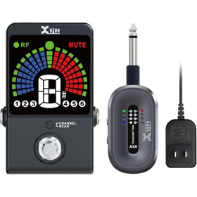 Resim Xvive XV-P58 Akort Aletli Receiver Pedallı 5.8GHZ Kablosuz Gitar Bağlantı Sistemi - Siyah 