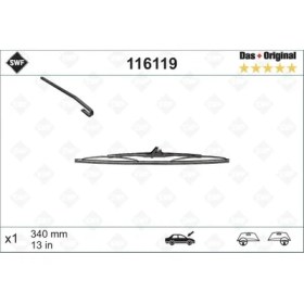 Resim Valeo SİLECEK SÜPÜRGESİ ARKA GOLF3-GOLF4 340 MM 1J6955427 9195157 6426LZ 
