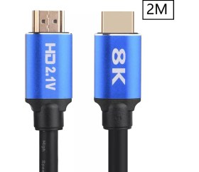 Resim Alfais 5095 8k Ultra Hd 2.1V 48GBPS Altın Kaplama HDMI Kablo UHD 2 Metre 