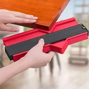 Resim 1 adet Ayarlanabilir Kontur Ölçer Kopyalayıcı - Hassas Düzensiz Şekil & Köşe Ölçüm Aracı, DIY Ahşap İşleri, Halı, Fayans Montajı için Dayanıklı ABS Plastik Cetvel, İnç/Cm Ölçeği ile 