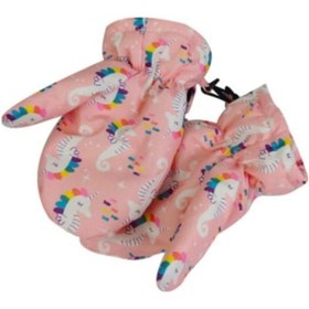 Resim Unicorn Ici Pufudik Sicak Tutan Yumusacik Eldiven Pembe 
