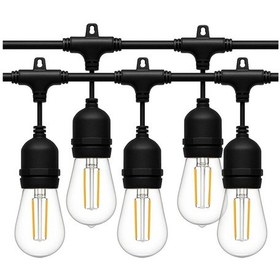 Resim Ayt Ledx Kb00001 5 Li E27 Duy Sıralı 5 Metre Lamba Kablosu 5 Adet Duy İçerir Açık Hava Düğün Eğlence Alanı Aydınlatma 