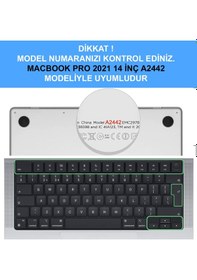 Resim Apple Uyumlu MacBook Pro 2021 14 inç M1 A2442 Kılıf + Klavye Kılıfı + Film 