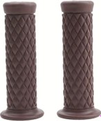 Resim Tongdashop 22mm 7/8" Evrensel Kaymaz Motosiklet Gidon Tutacağı Kafe Rengi Retro Kapak 