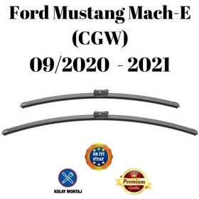 Resim Ford Mustang Mach-e Cgw 2020 2021 Uyumlu Ön Cam Silecek Süpürgesi Takımı 600/500mm Silbak Sb2420c 
