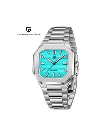 Resim Pagani Design Pd-ys019 Erkek 37mm Japon Vh31 Kronograf Kuvars Saat Safir Kristal 50m Su Geçirmez Işıklı Saat Turkuaz Diğer 