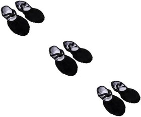 Resim BESPORTBLE 3 Çift Kız Dans Ayakkabısı Bale Ayakkabıları Erkek Ve Kız Çocukları İçin Kız Çocuk Bale Ayakkabıları Siyah Elastik Halat Ayarlanabilir Küçük Çocuk 