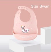 Resim Silikon Babi Önlük Su Geçirmez Tükürük Damlayan Muz Önlükler Karikatür Star Swan Star Swan Çok Renkli 