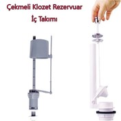 Resim Klozet Sifon Çekmeli Rezervuar İç Takım Su Tasarruflu Seramik 